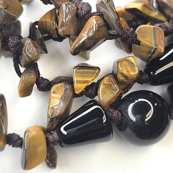 Tigers Eye Small Chips Necklace - Picture 2 of 9